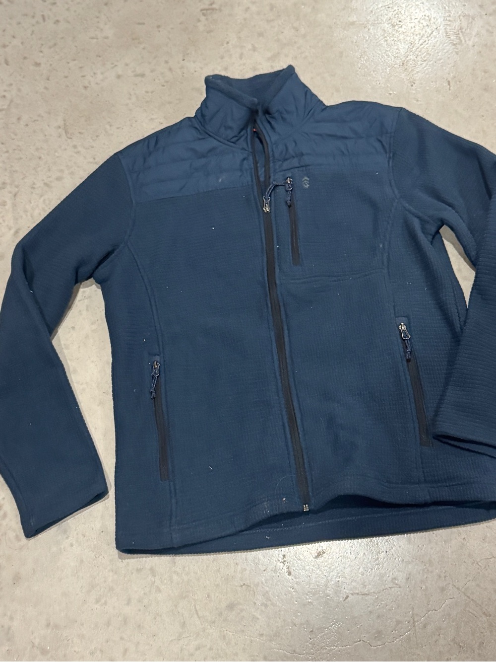 Men's Navy Blue Full-Zip Fleece Jacket